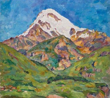 150の主題の芸術作品 Painting - カズベク ペトル ペトロヴィッチ コンチャロフスキーの風景の山